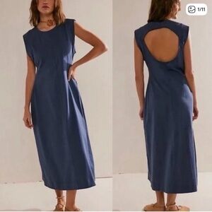 Free people FP Beach Simone Maxi Dress in Mustard Yellow/Green